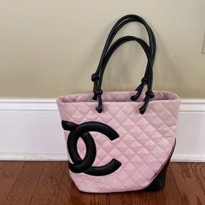 Pink and black Chanel top zipper